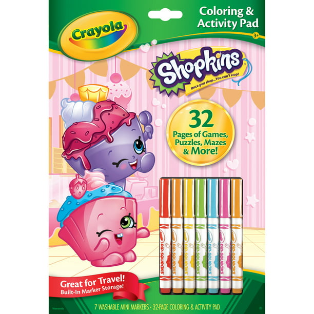 Shopkins Coloring & Activity Book with Crayons